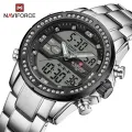 Luxury Brand NAVIFORCE Men Watch Analog Digital Watches Mens Stainless Steel Sport Waterproof Wristwatch Relogio Masculino 2020