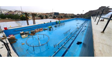 Fixation of the piping for the 50M Square Music Fountain