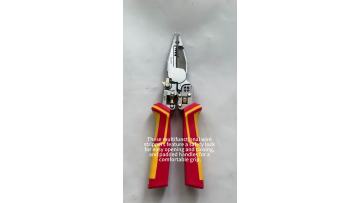 Red and yellow electric wire stripper