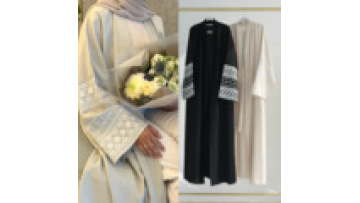 Abaya Frauen Muslimisches Kleid Dubai Embroidered Elegant Cardigan Robe Women Modest Abaya Muslim Dress for Ladies1