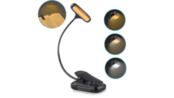 USB Rechargeable LED Reading Lamp - Mini Clip-On Book Light for Travel1