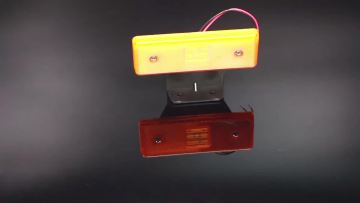 DOT approved 12&24v Amber 4 LED Marker Truck Trailers Light Reflector side marker lamp indicator light1