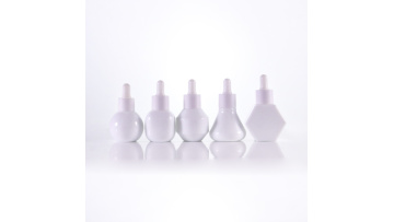Wholesale different shape opal white dropper bottle