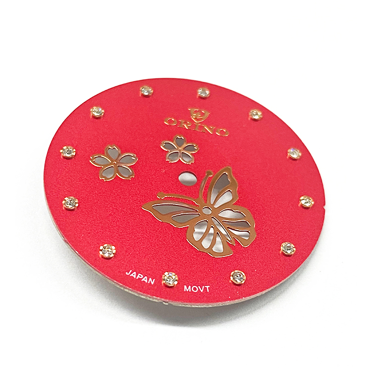 skeleton butterfly watch dial 