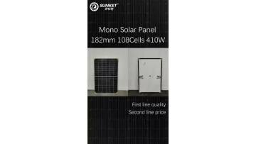 182mm 108cells 410W Mono Solar Panel