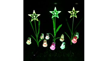 Solar Led Christmas Snowman DIY Ornaments Spike Garden Light Holiday Landscape Party New year Security Lawn Pathway Light1