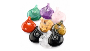 Twist Shaped Gemstone Pendant-SP2061 (1)