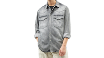 Custom Made Denim Shirts for Men Long Sleeves Acid Wash Shirt High Quality1