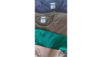 AG190g pure cotton men's combed cotton solid color round neck t-shirt wholesale printing embroidery short-sleeved t-shirt1