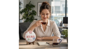 GABA Ripe Puer Tea Cake 100g, Chinese Fermented Shu Puer Tea from Lincang