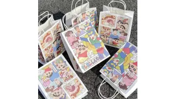 Cute Cartoon Graphic Tote Packing Bag Originality Wholesale Custom Printing Exquisite Patterns Birthday Gift Box and Bag Shopping Bag1
