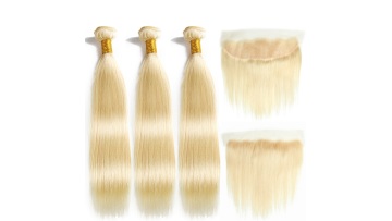 unprocessed Straight Remy Hair Extension Weave Top Grade Virgin Bleach Brazilian blonde hair bundles cheap hauman Hair Bundles1