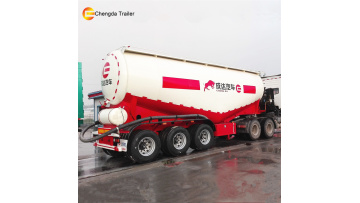 Red cement trailer
