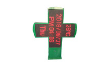 Waterproof Dual-Sided Full Color P4 P5 LED Pharmacy Cross Sign Display for Church Drugstore Hospital 768mmx768mm1