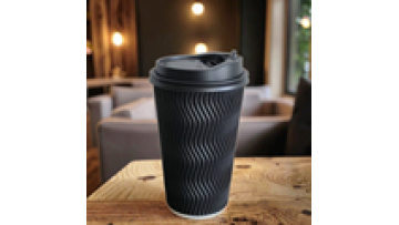 Ripple Wall Paper Cups with Dual-Color Layers 16oz S Corrugated Cups for Eye-Catching Appeal Anti-Scald Paper Cup1