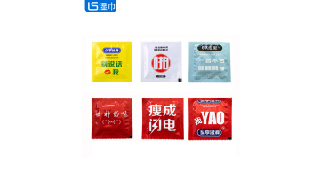 Single piece alcohol wet wipes