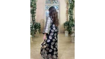 Luxury Floral Embroidered Maxi Abaya Dress