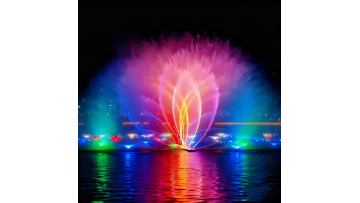 Outdoor floating music fountain