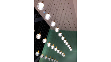 Indoor Glass Bubble Ball Chandelier