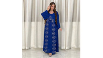 Muslim Robe Mixed Color/casual Style Printed Clothing of Oman Islamic Kaftan1