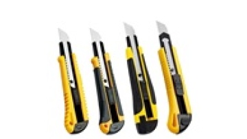 STASUN Grip Handle Blade Utility and Safety Cutter Knife Cheap Price Soft Rubber Snap Off 18mm Width Yellow Bag Green  Red1