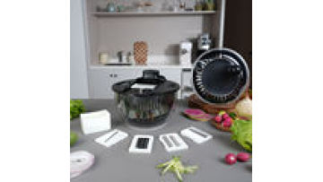 BPA Free Manual Salad Spinner Plastic Multi-functional Fruit Vegetable Dryer Colander Mixer with Grater for Kitchen1