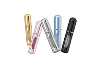 Wholesale Premium Cosmetic 5ml Black Pink Luxury Atomiser Refillable Empty Travel Perfume Spray Tester Bottle With Box Packaging1