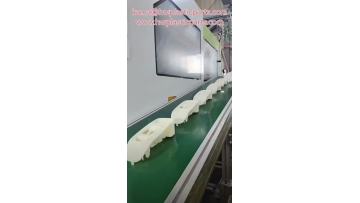 White plastic frame injection molded part