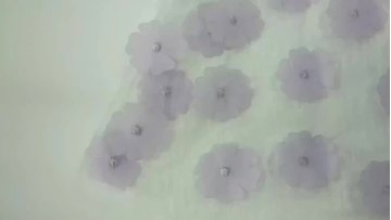 2020 New Light Purple Scroll  Mesh Embroidered Wedding Bridal Dress Lace Fabric1