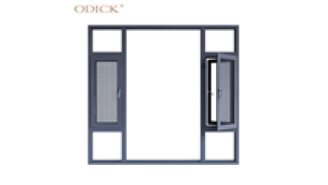 Latest aluminum windows and door design double glass thermal break casement window1