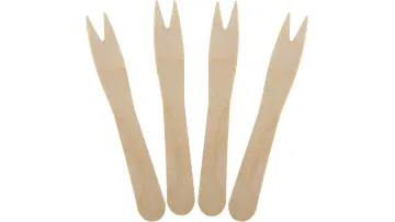Disposable Birch Wood Fruit Forks-60mm & 85mm Wooden Skewers, 100PCS Pack1