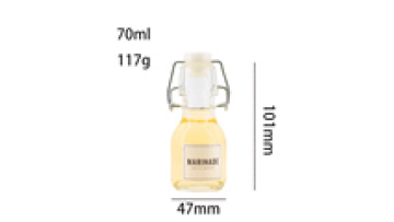 50ml 2oz 100ml Mini Liquor Swing Top Stainless Steel Lid Glass Bottle for Beverage Juice Coffee1