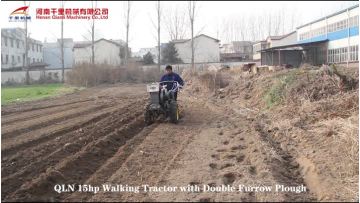 15 hp walking tractor with furrow plough.mp4