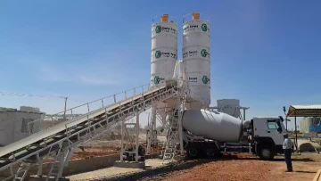 concrete batching plant 90cbm/hour in Africa