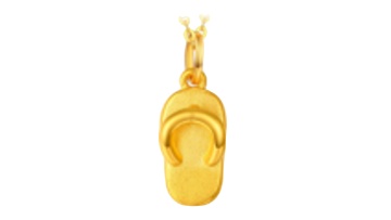 factory low price 3D printed Gold pendant slipper 18K gold charm designer charms for diy bracelet1