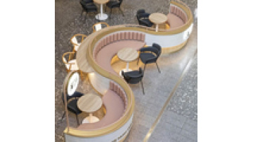 Restaurant Project Furniture Cafe Hamburger Shop Bar KTV Club Velvet Restaurant Sectional Sofa Booth Seating1