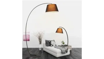 Elegant Black Honeycomb Fabric Lampshade Floor Lamp for Modern Spaces1