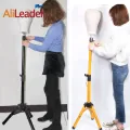 Alileader 45 Inch Adjustable Tripod Stand Professional Wig Display Salon Mold Hair Clamp Holder Mannequin Head Stands Gold Color