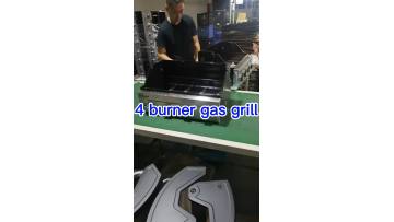 Packaging of 4-burner gas grill