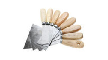Wholesale Cheap Putty Knife Handle Carbonized Steel Scraper With Wooden1