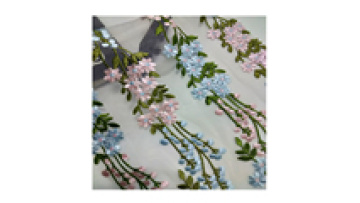 2024 New White Embroidered Mesh Fabric For Women's Dinner Party And Evening Dress Fabric1