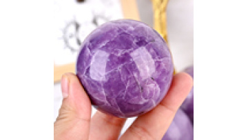 Wholesale Natural Stones Crystal Crafts Healing Ball Polished Purple Mica Crystal Spheres for Decoration1