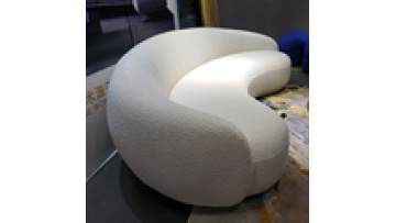 White fabric velvet sofas living room furniture European style Leather Set Modern Curved Sofa1