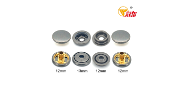 221# Wrapped‑Edge 4‑Part Brass Snap Fastener