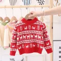 2020 New Toddler Boy Winter Clothes Animail Pattern Fall Baby Girl Outfits Warm Flocking Boys Sweaters Pullover Kids Tops D09212