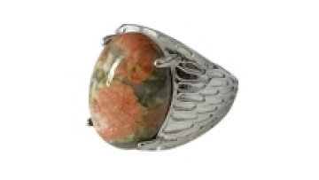 Wholesale Romantic Unakite Oval Stone Rings for Teen Girls: High-Quality Gemstone Jewelry with Fine Packaging, Perfect for Parties and Gifts1