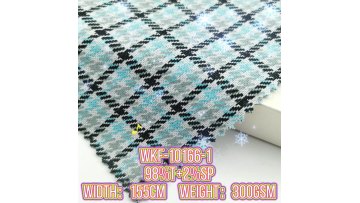 Polyester Rayon Spandex classic plaid Knitted Brushed Plaid Print Ponte De Roma Fabric For Garmen1