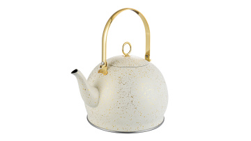 Luxury stainless steel kettle with a gold-plated wire handle FH-646W