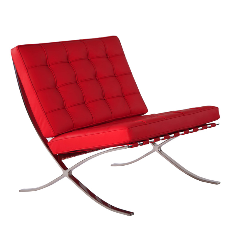 Modern Contemporary Leather Barcelona Chair