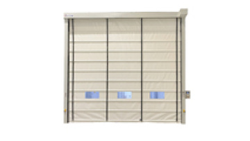 large size windproof fast interior folding door modern stacking high speed door with transparent window rapid stacking door1
